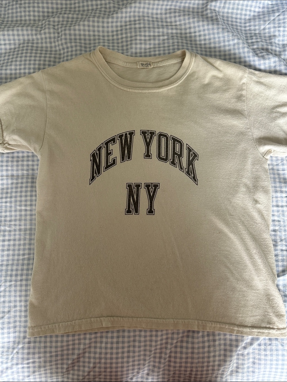 Brandy Melville Cream New York NY Tee | XS/S